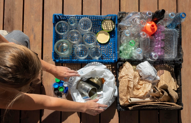 En vacances je trie mes déchets