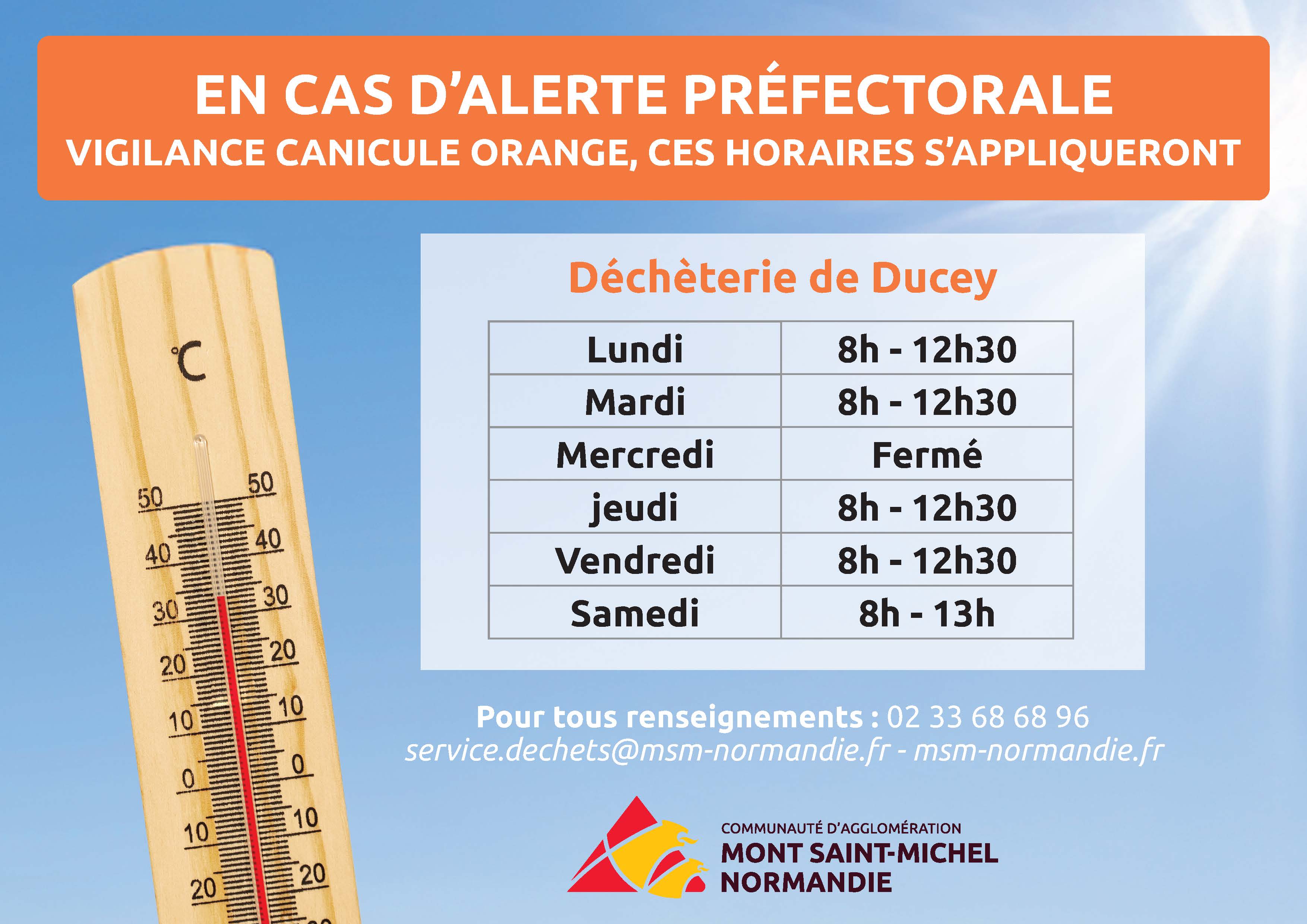 ForteChaleur Decheterie Ducey